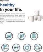 LE TAUCI Coffee Mugs 16 oz,Ceramic Mug Set, Embossment Cups for Latte, Hot Tea, Cappuccino, Mocha, Cocoa, Dishwasher Safe, Suit For Housewarming Wedding- 3.8 inch, Set of 4, Arctic White - Image 9