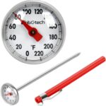 Kitchen Food-Cooking Meat Coffee Thermometer – Pocket Espresso Thermometer for Milk Foam Frothing Chocolate Water Temperature Stainless Steel 1" Dial 5" Long Stem - Image 2