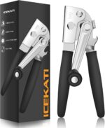 Commercial Can Opener, ICEKATl Can Opener Manual Heavy Duty Easy for Big Cans with Magnet, Folding Hand Crank With Comfortable Long Handles - Image 2