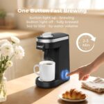 CHULUX Single Serve Coffee Maker for K Capsule, Mini Single One Cup Coffee Machine, Perfect for Small Space, Black - Image 5