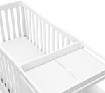 Graco Remi 4-in-1 Convertible Crib & Changer – GREENGUARD Gold Certified, Fits Standard Crib Mattress, Converts to Toddler Bed and Full Bed, 4 Adjustable Mattress Heights (White) - Image 10
