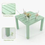 GAOMON 3 Piece Patio Bistro Set, Outdoor Patio Furniture Set with Coffee Table, Conversation Sets for Apartment Balcony, Backyard, Porch, Mint Green - Image 6