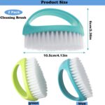 2 Pack Scrubbing Brushes for Cleaning, Heavy Duty Scrub Brush Nylon Stiff Bristles,Scrubber Cleaner Brush for Bathroom,Showe,Sink,Kitchen,Bathtub,Floor,Multi-Purpose Cleaning Brush (Green+Blue) - Image 3