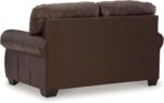 Signature Design by Ashley Colleton Traditional Loveseat with Nailheads, Top Grain Leather and Skillfully Matched Leather, 67" W x 40" D x 39" H, Dark Brown - Image 7
