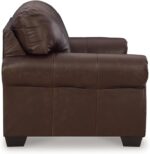 Signature Design by Ashley Colleton Traditional Loveseat with Nailheads, Top Grain Leather and Skillfully Matched Leather, 67" W x 40" D x 39" H, Dark Brown - Image 6