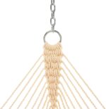 Original Pawleys Island Deluxe Oatmeal DuraCord Rope Hammock – 13 ft. x 60 in., 2-Person, 450 lb Capacity, Oak Spreader Bar, Zinc-Plated Hardware, Handcrafted in the USA - Image 6