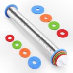 Rolling Pin with Adjustable Thickness Rings for Baking,Stainless Steel Dough Roller,Baking Supplies for Cookie Fondant Pizza Cake Pasta - Image 2