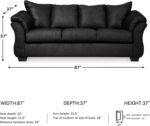 Signature Design by Ashley Darcy Classic Contemporary Sofa, Black - Image 4