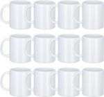 DANALLAN Sublimation Mugs, Premium Coffee Mugs Set of 12 White Ceramic Sublimation Cups 11 oz Christmas Coffee Mug for Soup Tea Milk Latte Hot Chocolate - Image 2
