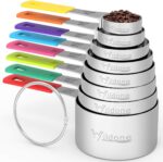 Wildone 8-Piece Measuring Cups Set, Stainless Steel Nesting Measuring Cups, Perfect for Dry and Liquid Ingredients, Dishwasher Safe - Image 2