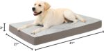 KSIIA Orthopedic Dog Bed, Waterproof, 41 x 27 Inch, Gray, Deluxe Plush, Removable Cover, Durable Zipper, Orthopedic Foam, 3-Inch Thick, For Dogs Up to 80lbs - Image 9