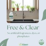 Biokleen Free & Clear Dish Soap - Dish Liquid, Dishwashing Cleaner, Eco-Friendly, Non-Toxic, Plant-Based, No Artificial Fragrance, Colors or Preservatives, Unscented - Image 5