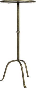 Metal Martini Cocktail Table, Antique Brass - Image 5