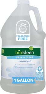 Biokleen Free & Clear Dish Soap - Dish Liquid, Dishwashing Cleaner, Eco-Friendly, Non-Toxic, Plant-Based, No Artificial Fragrance, Colors or Preservatives, Unscented - Image 2