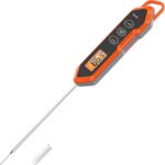 TempPro TP15H Waterproof Instant Read Meat Thermometer for Cooking, Digital Food Thermometer with Backlight & Calibration, Cooking Thermometer for BBQ, 10.47 x 1.16 x 0.69 (Previously ThermoPro) - Image 2