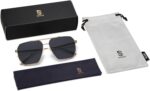 SOJOS Retro Oversized Square Polarized Sunglasses for Women Men Vintage Shades Classic Large Metal Sun Glasses - Image 7