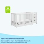 Graco Remi 4-in-1 Convertible Crib & Changer – GREENGUARD Gold Certified, Fits Standard Crib Mattress, Converts to Toddler Bed and Full Bed, 4 Adjustable Mattress Heights (White) - Image 5