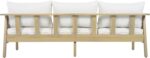 Christopher Knight Home Teras Acacia Wood Outdoor 3 Seater Sofa with PE Wicker Armrest, Solid Wood Patio Sofa with Removable Cushion, Comfy Lounge Sofa for Patio Furniture Set, Light Teak+Beige - Image 9