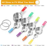Wildone 8-Piece Measuring Cups Set, Stainless Steel Nesting Measuring Cups, Perfect for Dry and Liquid Ingredients, Dishwasher Safe - Image 3