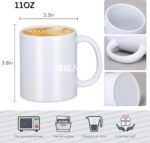 DANALLAN Sublimation Mugs, Premium Coffee Mugs Set of 12 White Ceramic Sublimation Cups 11 oz Christmas Coffee Mug for Soup Tea Milk Latte Hot Chocolate - Image 3
