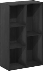 Furinno Luder 5-Cube No Tool Assembly Open Shelf, Blackwood - Image 2