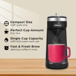CHULUX Single Serve Coffee Maker for K Capsule, Mini Single One Cup Coffee Machine, Perfect for Small Space, Black - Image 3