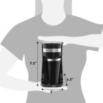 Elite Gourmet EHC111A Personal Single-Serve Compact Coffee Maker Brewer Includes 14Oz. Stainless Steel Interior Thermal Travel Mug, Compatible with Coffee Grounds, Reusable Filter, Black - Image 9