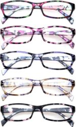 Kerecsen Reading Glasses 5 Pairs Fashion Ladies Readers Spring Hinge with Pattern Print Eyeglasses for Women (Mix Color -2, 3.00) - Image 6