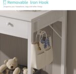 Lufeiya White Makeup Vanity Desk with Mirror and Lights, 40 inch Make Up Vanity Desks with Drawers & Power Outlet, Dressing Table and Chair Set for Girls Bedroom, White - Image 9