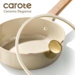 CAROTE 14Pcs Pots and Pans Set Non stick, Ceramic Cookware Set, Non-toxic Kitchen Cooking Set, PFAS and PFOA Free - Image 6