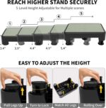 5-Level Adjustable Step Stool, Noctilucent Bedside Step, 700 LBS Capacity Safety Step Platform, Indoor and Outdoor Foot Stool for Seniors and Kids, Wide Step Stools Elderly Assistance at Night - Image 5