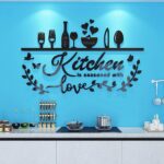Kitchen Wall Decor 3D-DIY Silver Black Bless This Home for Kitchen Decor Wall Art for Dining Room Living Room Decoración para Cocina - Image 6