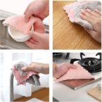 Kitchen Cloth, Microfiber Dish Towels Washcloths, Super Absorbent Coral Velvet Dishtowels, Premium Cleaning Cloths,Non-Stick Oil Quick Dry Dish Towels, Soft Tea Towel, Table Cleaning Cloths. (10) - Image 6