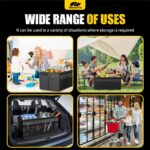MIKKUPPA Car Trunk Organizer - 65L Collapsible Trunk Organizer with Lid, Sturdy Car Storage for SUV Auto Truck Van with Adjustable Straps and Non Slip Bottom (Black) - Image 7