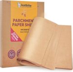 Katbite 200Pcs 12x16 In Unbleached Parchment Paper for Baking, Precut Parchment Paper Sheets, Heavy Duty Flat Baking Paper, Half Sheet Baking Sheets for Baking Cookies, Cooking, Air Fryer, Oven - Image 2