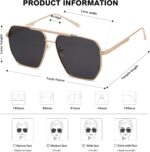 SOJOS Retro Oversized Square Polarized Sunglasses for Women Men Vintage Shades Classic Large Metal Sun Glasses - Image 6