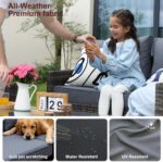 JOYURE 4-Piece Patio Furniture Set,Outdoor Wicker Patio Conversation Set with Tempered Glass Table,All-Weather Rattan Sectional Loveseat&Chairs with Thick Cushions for Garden,Deck,Backyard-Grey - Image 7