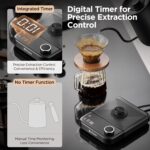 Gooseneck Electric Kettle HIYAKOI with ±1℉ Temperature Control, Pour Over Kettle for Coffee & Tea, 1200W Rapid Heating, Stainless Steel Water Boiler with 12H Keep Warm & Built-in Timer, 0.8L/27oz - Image 4