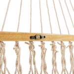 Original Pawleys Island Deluxe Oatmeal DuraCord Rope Hammock – 13 ft. x 60 in., 2-Person, 450 lb Capacity, Oak Spreader Bar, Zinc-Plated Hardware, Handcrafted in the USA - Image 5
