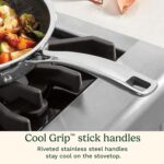 Cuisinart FusionPlus Hybrid Nonstick Stainless Steel Cookware Set, 2-Piece Skillet Cooking Set with PFAS-Free PURELYSEAR Ceramic Non Stick Technology, Scratch Proof, Cool Grip Handles, Dishwasher Safe - Image 7