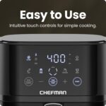 Chefman Air Fryer – 4 QT Compact Airfryer for Quick & Easy Meals, Features Hi-Fry Technology for Extra Crisp, Easy-View Window, Touch Controls with 4 Presets, Nonstick & Dishwasher Safe Basket - Black - Image 5