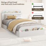 Garvee Twin Bed Frame with Headboard & Footboard – Low Platform Kids Bed, Wooden Twin-Floor Design, Noise-Free, No Box Spring Needed, White - Image 5
