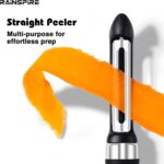 Rainspire 3-Piece Peeler Set, Premium Swivel Vegetable Peeler, Kitchen Gadgets Apple Peeler Potato Peeler Veggie Peeler Fruit Peeler, Dishwasher Safe Kitchen Accessories, Black - Image 3