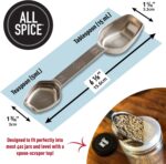 AllSpice Stainless Steel Double Sided Measuring Spoon- Teaspoon and Tablespoon - Image 4