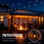 CROWN SHADES 13x13 Pop Up Gazebo, Canopy Tent, Gazebos on Clearance - Outdoor Gazebo for Backyard & Patio Furniture - Carpa Pop Up Tent with Wheeled STO-N-Go Cover Bag (Beige & Coffee) - Image 8