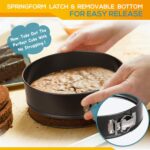 HIWARE Springform Pan Set of 3 Non-stick Leakproof Round Cake Pan Set Includes 3 Pieces 6" 8" 10" - Image 5