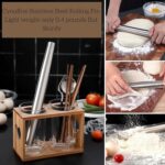 12.8-inch Stainless Steel Rolling Pin for Baking, French Smooth Metal Rolling Pin Kitchen Dough Roller for Fondant, Pizza, Pie, Cookie and Pastry - Image 6