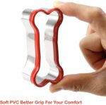 3-Piece Dog Bone Cookie Cutters Set - Dog Treats Cutters, Bone Shapes, 2.4" to 3.9" Soft PVC Coated - Image 4