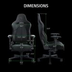 Razer Enki Gaming Chair: All-Day Comfort - Built-in Lumbar Arch - Optimized Cushion Density - Dual-Textured, Eco-Friendly Synthetic Leather - Reactive Seat Tilt & 152-Degree Recline - Black - Image 4