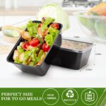 Meal Prep Containers 50Pack - 34oz Food Storage Containers with Lids, Reusable Food Prep Containers, Disposable To Go food Containers for Takeout, BPA Free, Stackable, 1000ml, Microwave/Freezer Safe - Image 7